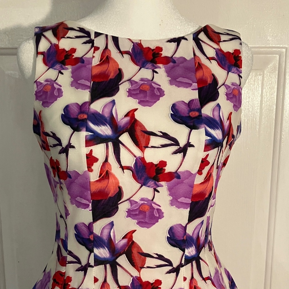 Gabby Skye Floral Mini Dress - Purple and Red - Picture 12 of 16